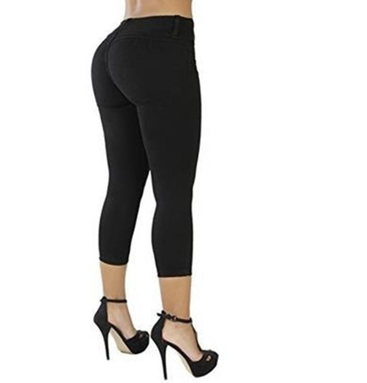 Slim-fit high-waist trousers