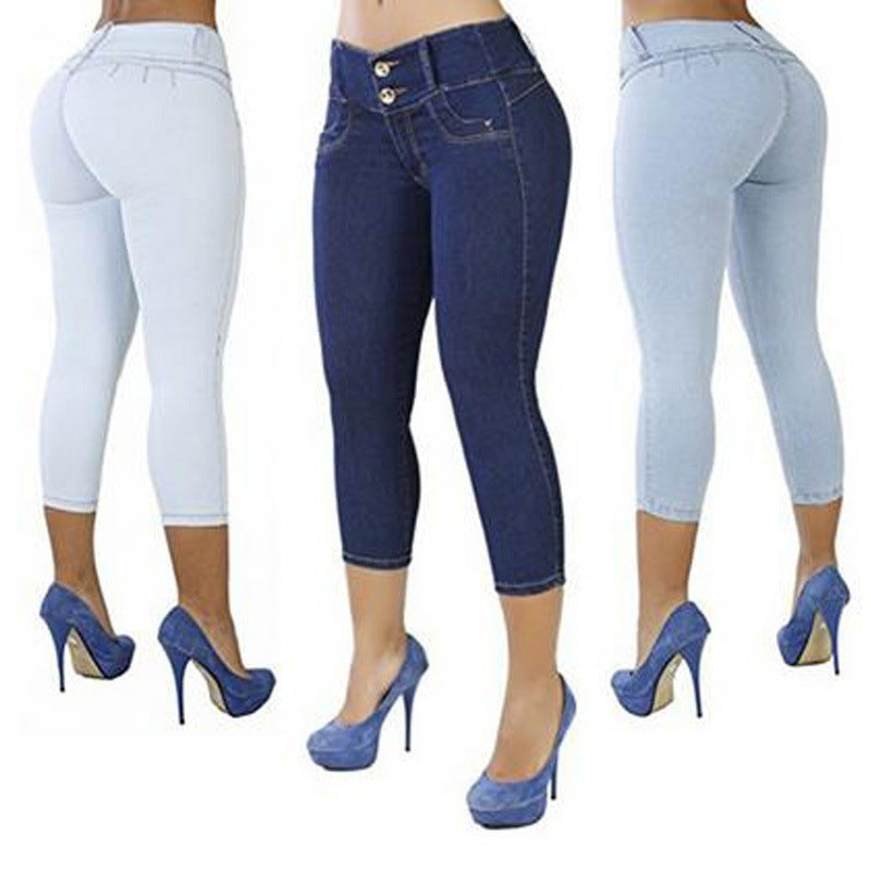 Slim-fit high-waist trousers