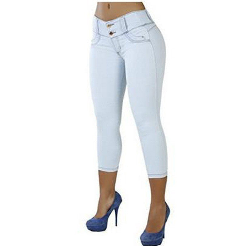 Slim-fit high-waist trousers