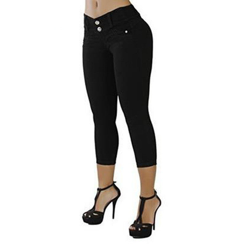 Slim-fit high-waist trousers