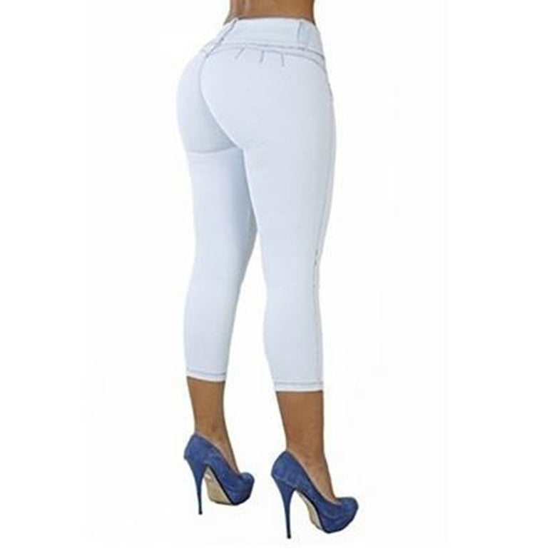Slim-fit high-waist trousers
